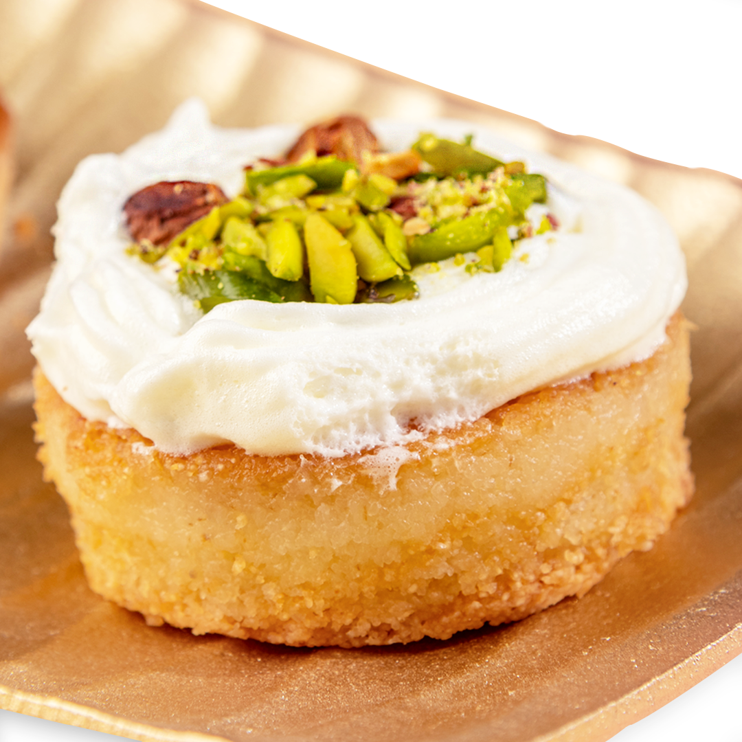 Basboussa Bites : Pistachio & Cream